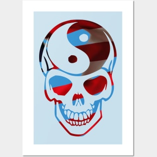 horror skull mask Posters and Art